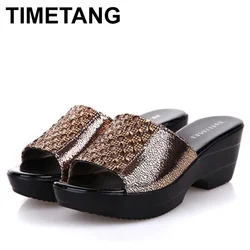 New Fashion Wedges Shoes for Women Open Toe  Plus Size Women Shoes 42 Elegant Italin Women Shoes Decorated with Rhinestone