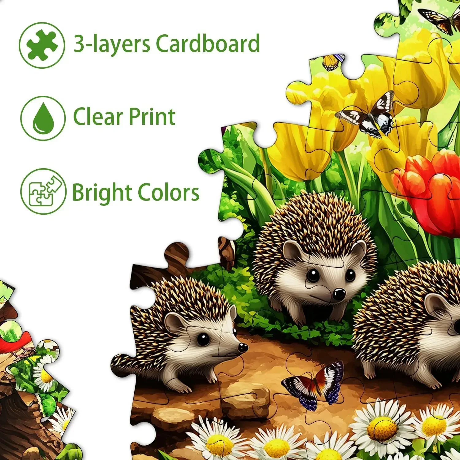 Spring Hedgehog 120/300/500/520/1000/1314 Pcs Jigsaw Puzzle for Adults Home Decor Wall Display Halloween Christmas Birthday Gift