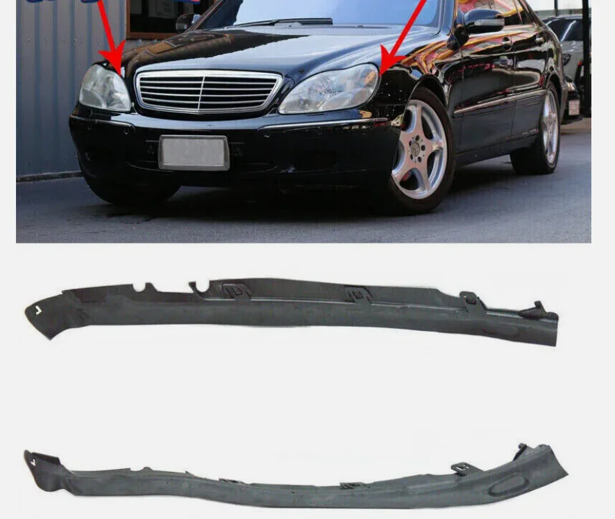 

1 set L+R Headlamp Headlight Upper Seal Strip For Mercedes-Benz W220 S320 S350 S Class 2208260791 2208260891