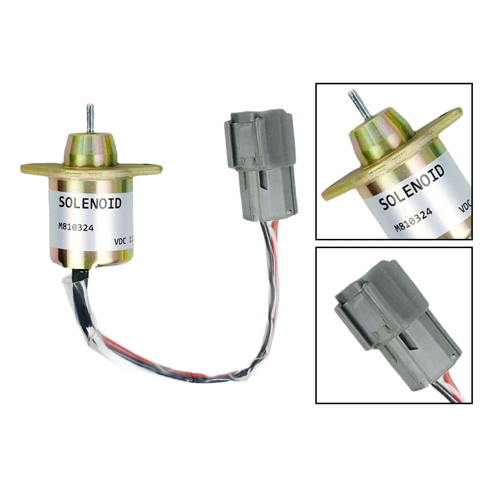 Fuel Shut-Off Solenoid 119233-77932 For Yanmar Stop Solenoid 12VDC Power Supply Solenoid Valve Replacement Accessories
