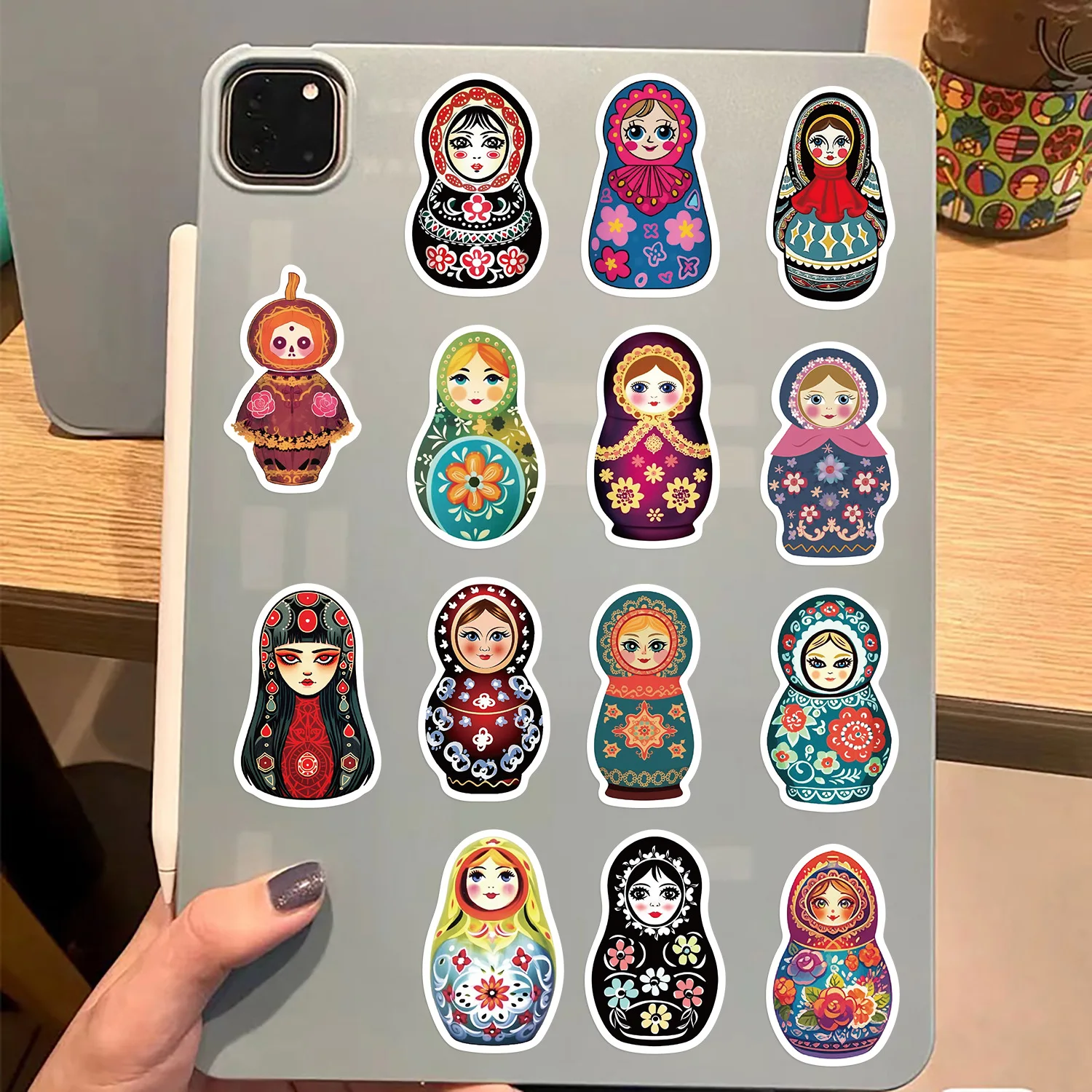 52 PCS Cartoon Russian Doll Graffiti Stickers For Personalized Decoration Guitar Laptop Suitcase DIY Waterproof Sticker