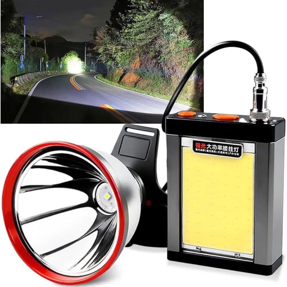 

Rechargeable Super Bright Spotlight with Multi-Function Battery Pack, 5x Brighter for Hunting, Camping, Fishing, Exploring, and