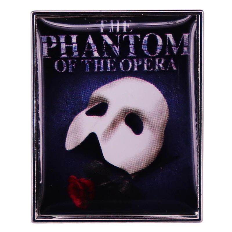 Clássico musical o fantasma de x ópera esmalte pino mochila pinos crachá broche jóias presentes