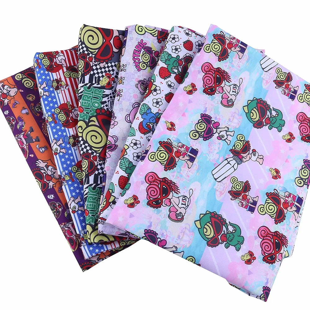 45*140cm Japanese Anime Cartoon Baby Kawaii Peripherals Polyester Fabric DIY Sewing Patchwork Quilting Kids Clothes Material