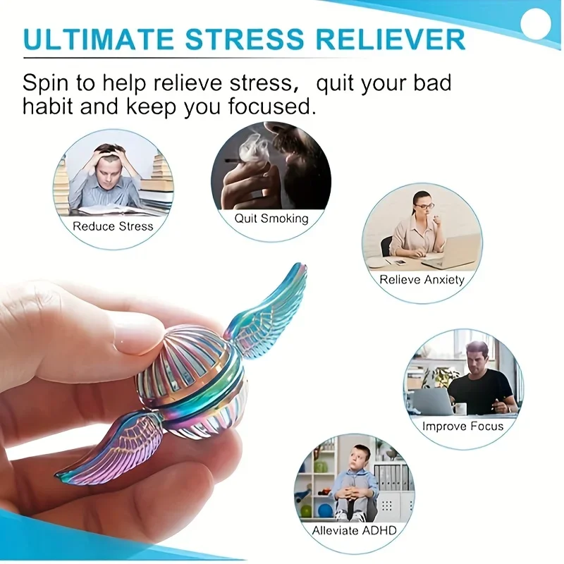 ของเล่นมือหมุนคลายเครียด-ช่วยเพิ่มสมาธิ ลดความวิตกกังวล ของขวัญวันฮาโลวีนและคริสต์มาสที่สมบูรณ์แบบสำหรับเด็กและผู้ใหญ่