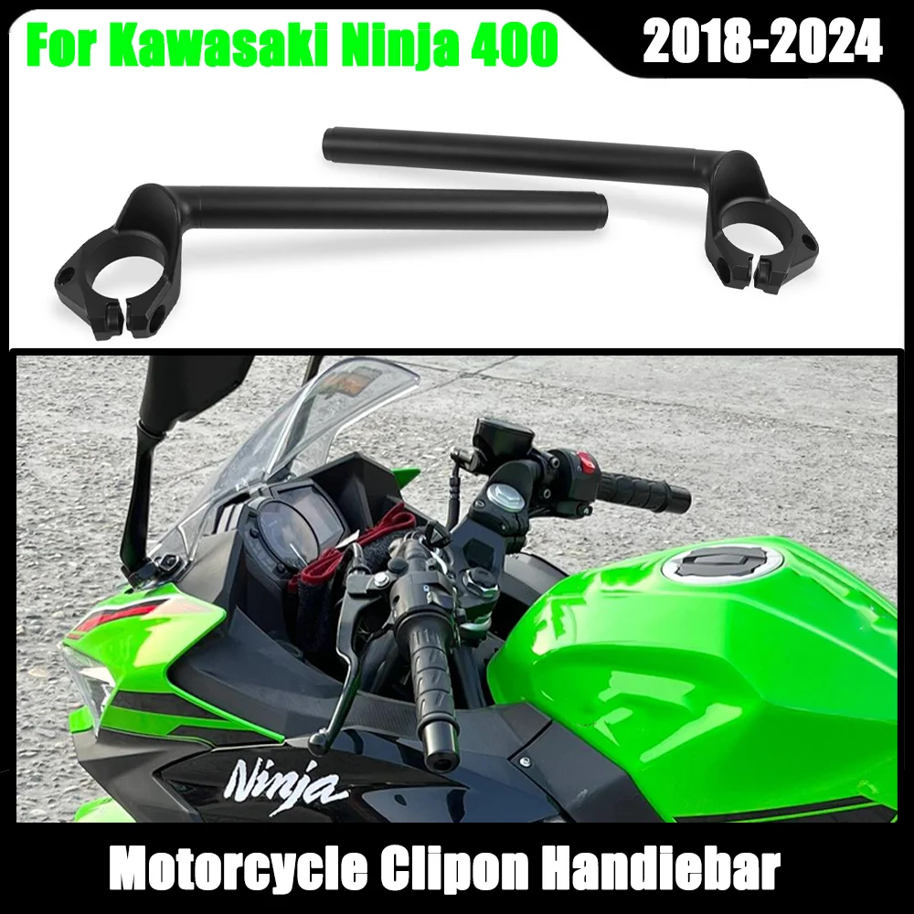 

For Kawasaki Ninja 400 Z400 2018-2024 Ninja 500 Z500 2024-UP 40mm Fork Tube Clip-On Handlebars Clip Ons Handle Bar Grips byCOPAR