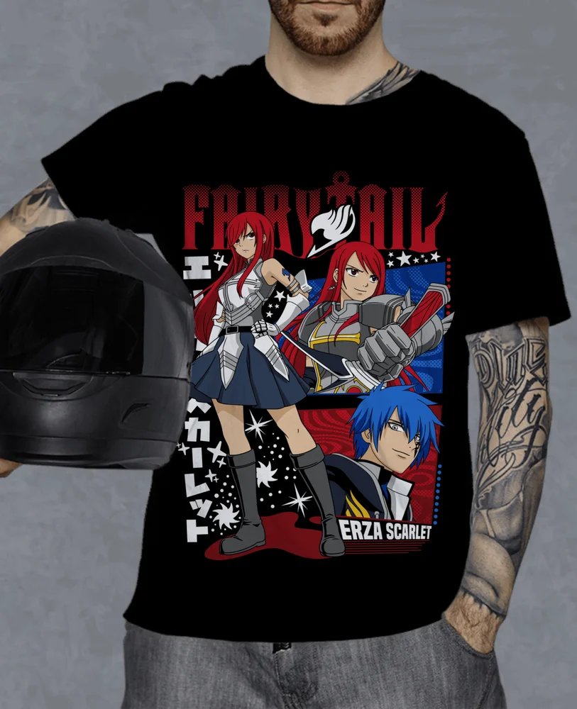 Fairy Tail T-shirt Gray Fullbuster Natsu Dragneel Girl Anime Gift Shirt clothes