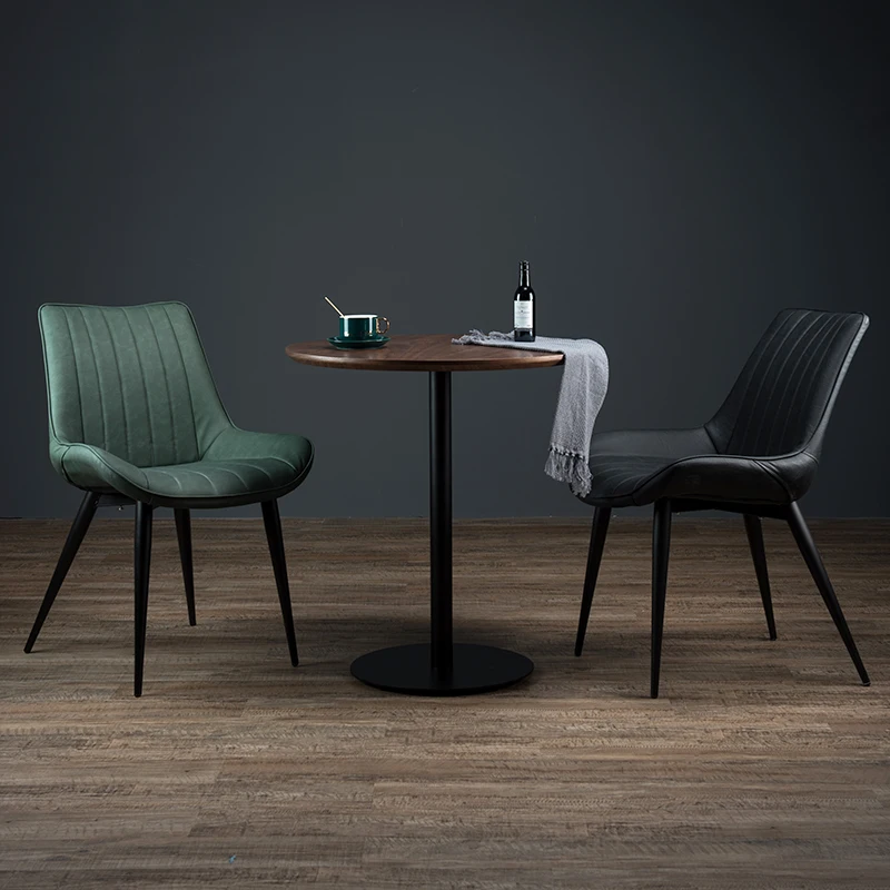 Nordic simple table walnut cafe table milk tea shop restaurant table commercial negotiation small round