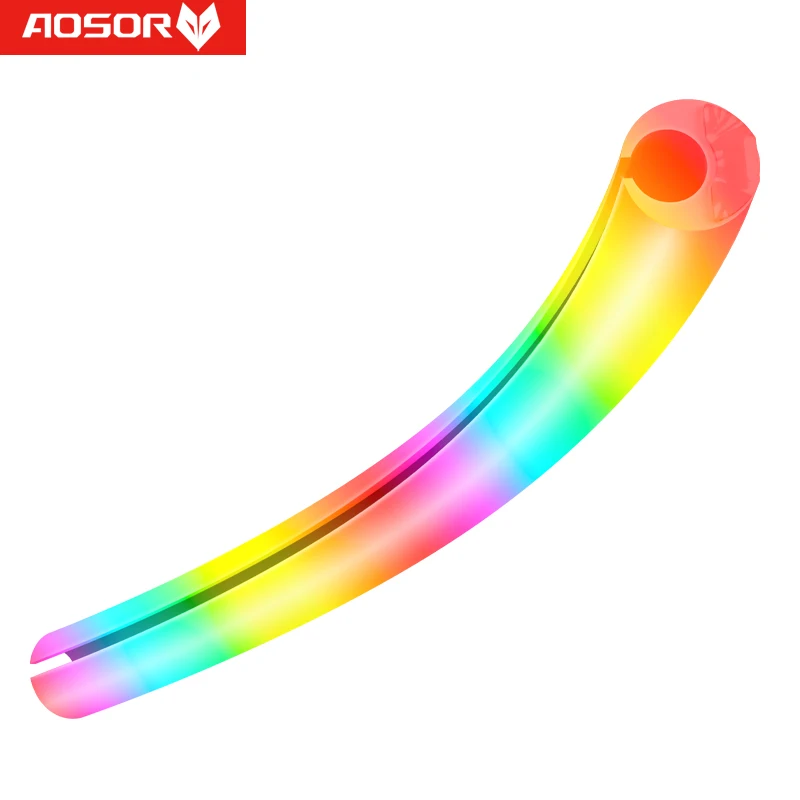 CoolMoon 2pcs Hose Pipe Aura Sync Luminous Sleeve Silicone Water Cooling Raditor Tube 5V 3PIN ARGB 4PIN Computer Case Decoration