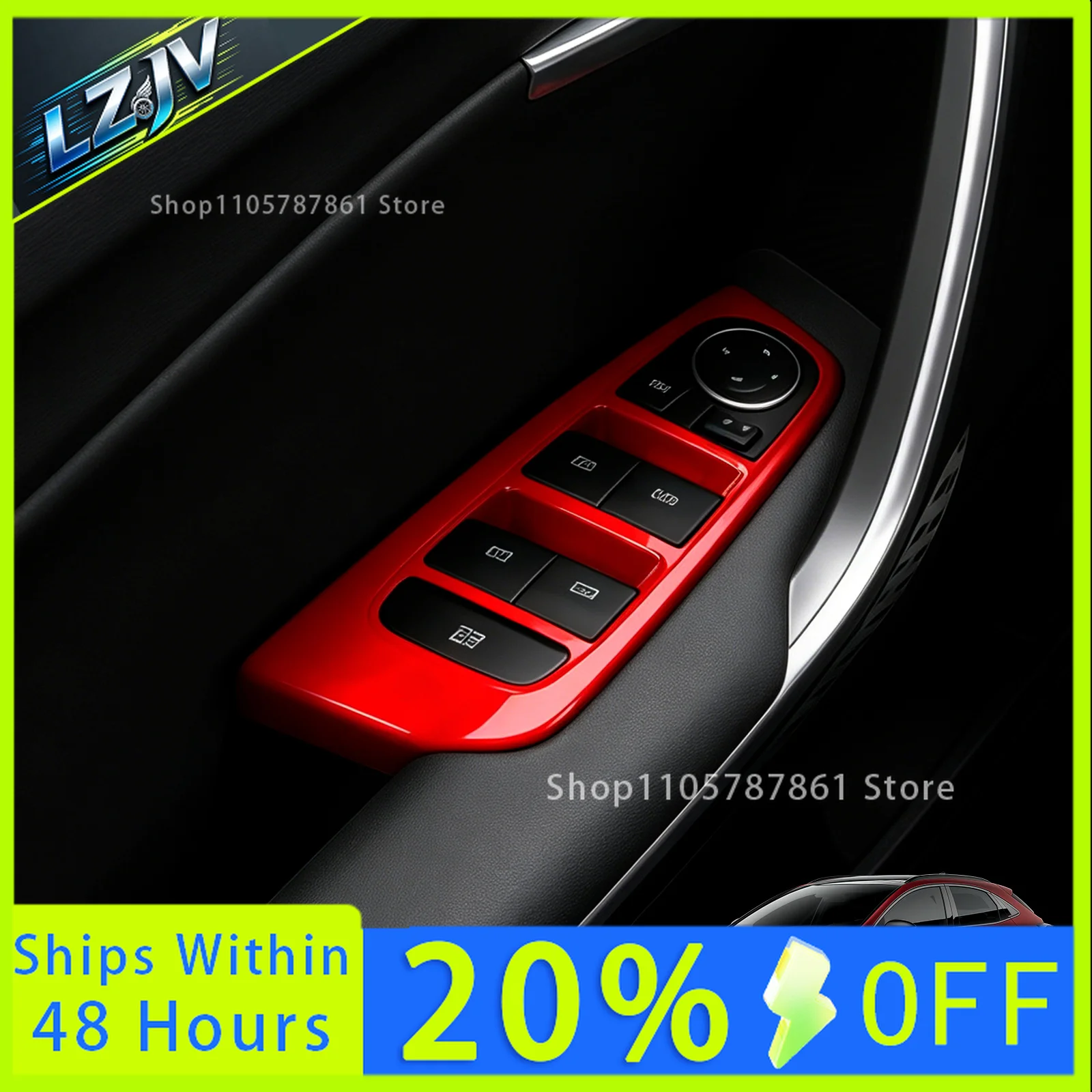 LZJV For Kia Ceed Xceed 2020-2025 Window Switch Cover Door Armrest Panel Trim Car Interior Accessories Auto Upgrade Part