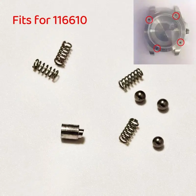 116610 Watch Parts Ceramic Bezel Spring Rotating Steel Ball For RLX SUB 116610 Diving Watch Ring Dedicated Accessories
