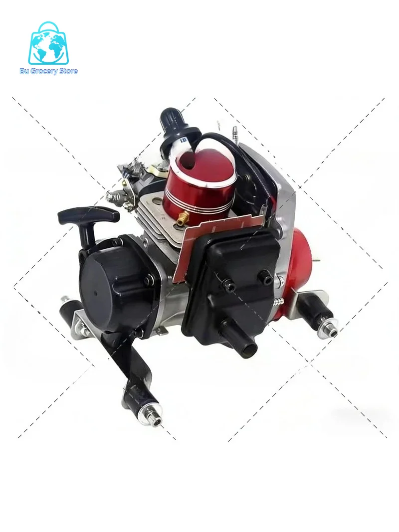 26cc RC Ship Model Oil Engine, Water-Cooled Single-Cylinder Two-Stroke Pull Start, High Performance Remote Control Racing Engine