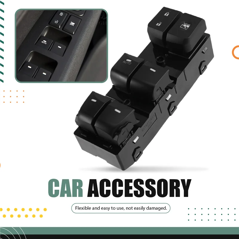 A20K-For Hyundai Elantra 2012-2016 Electric Master Window Control Switch Button 93570-3X032RY 93570-3X012 935703X032RY LHD