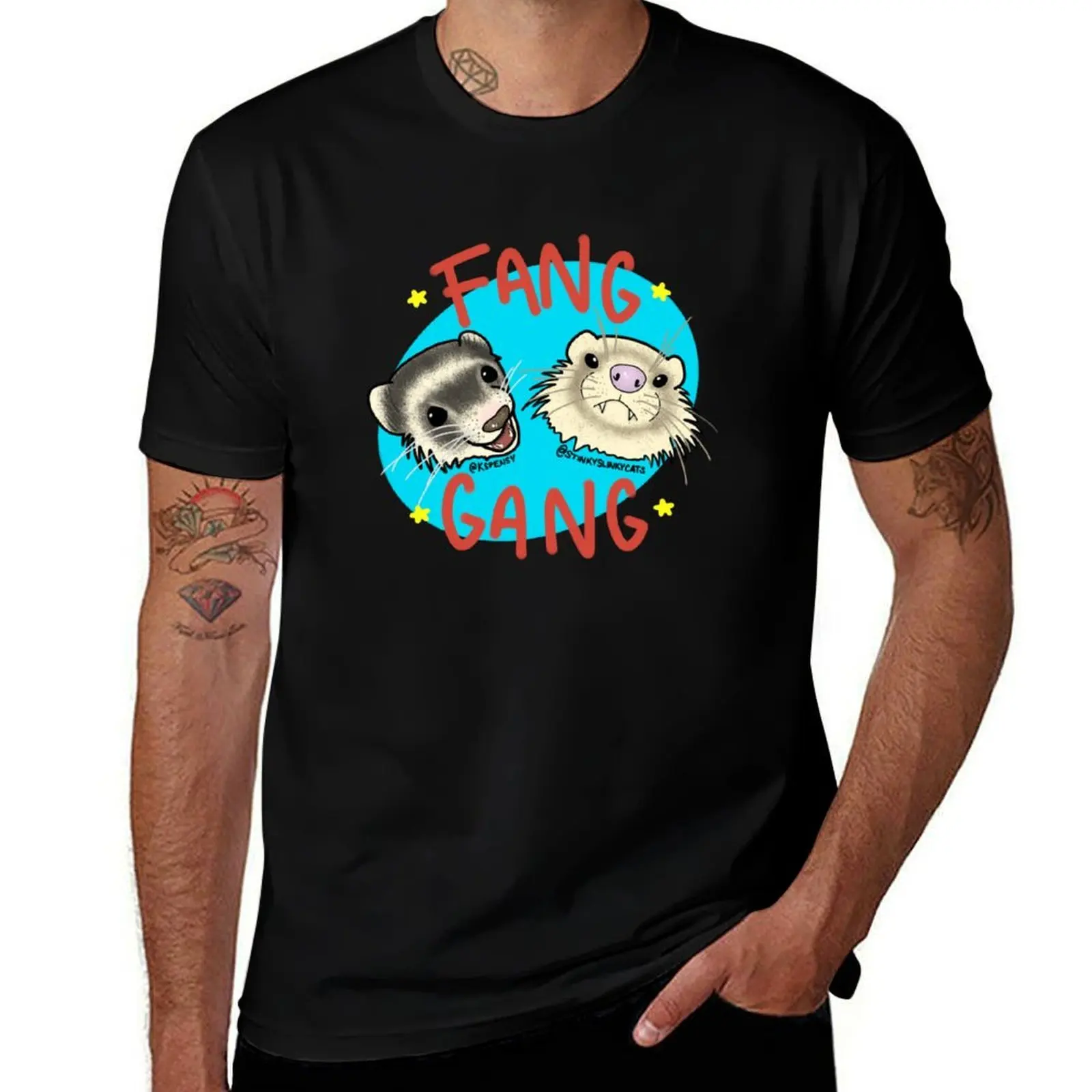 Fang Gang Ferrets T-Shirt Soft Anti-Shrink Cotton Tee T-Shirt