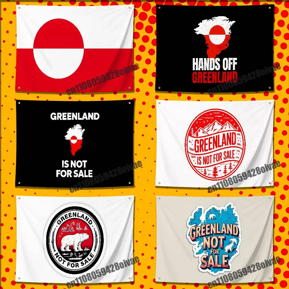 Greenland Is Not For Sale Map Flag Flag For 150*200cm 60*90cm 60*110cm 80*120cm 100*150cm 50*70cm Outdoor Banner Tapestry