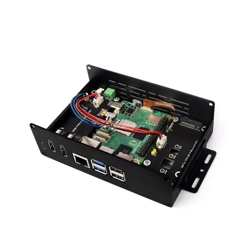 Caja aluminio para cubierta placa RPi 5 con placa expansión PCIE opcional