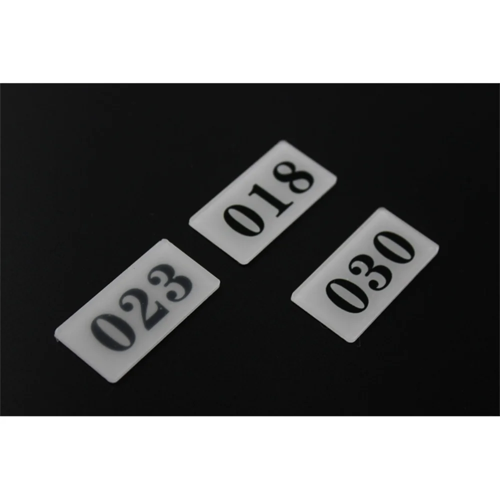 Adhesive Acrylic Desk Table Sign Sticky Number Card Plate Storage Cabinet Shelf Number Sticker Door Doorplate Number Signage Tag