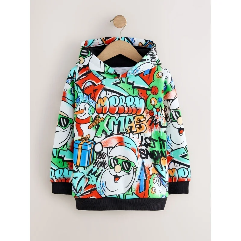 سانتا كلوز الغزلان الأغنام نمط هوديي للرجال النساء عيد الميلاد ثلاثية الأبعاد المطبوعة البلوفرات عادية هوديس بلايز طويلة الأكمام البلوز #2