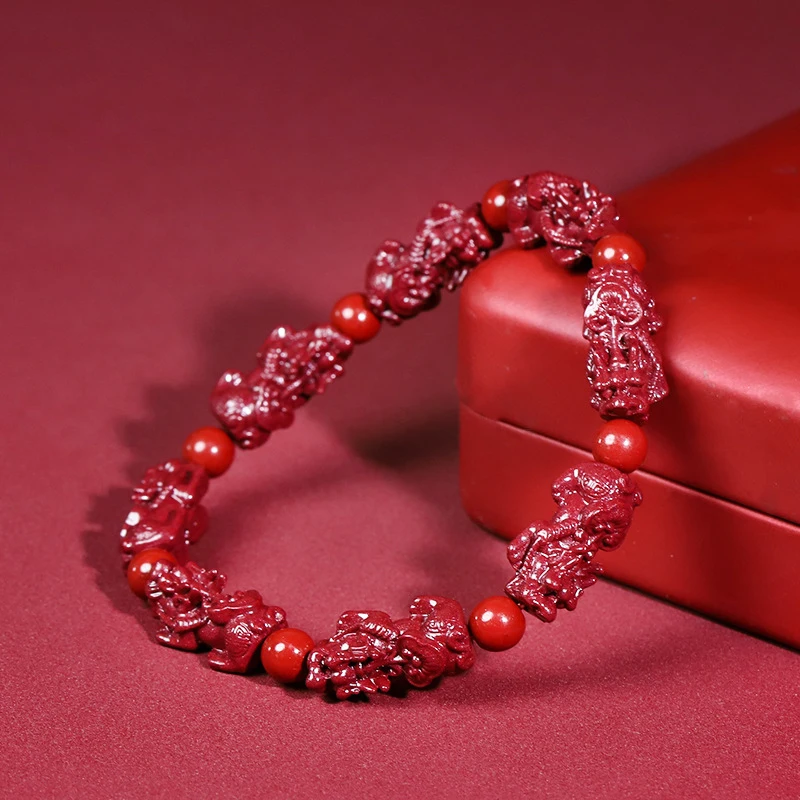 High-content natural with beads, men's vintage Pixiu fortune bead bracelet