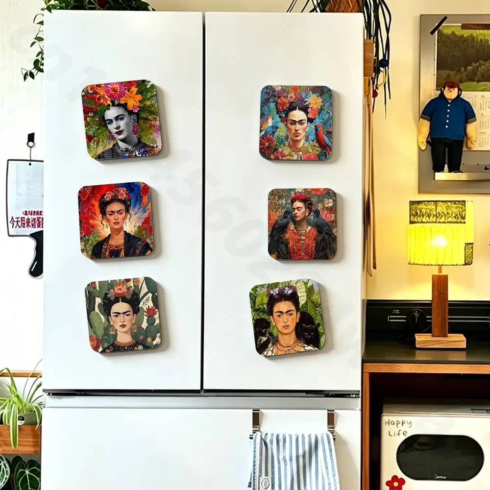 Artist F-Frida K-Kahlos Fridge Magnets Round Magnetic Refrigerator Decoration Memorial Gifts Wedding Favors