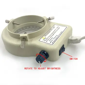 LED kruhové osvětlení mikroskopu pro průmyslový mikroskop, kruhové světlo, zdroj světla pro kameru 10 nejlepší prodej RS580 18V - №3