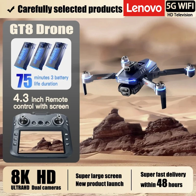 Lenovo GT8 8K Dual Camera GPS Drone