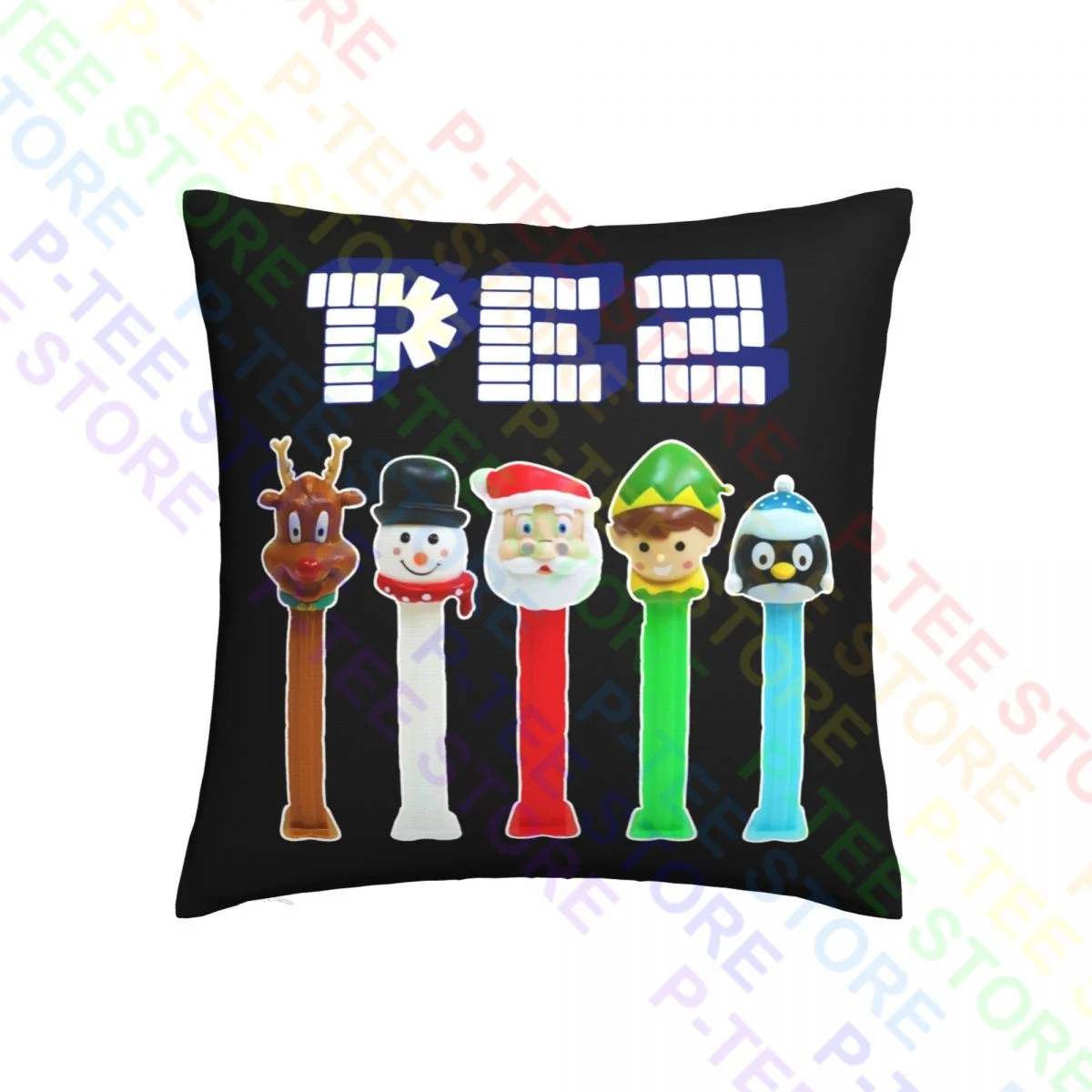 Funky Pez Candies Christmas Pez Dispensers Throw Pillow Cover Pillowcase Creative Decoration Cushion Cover