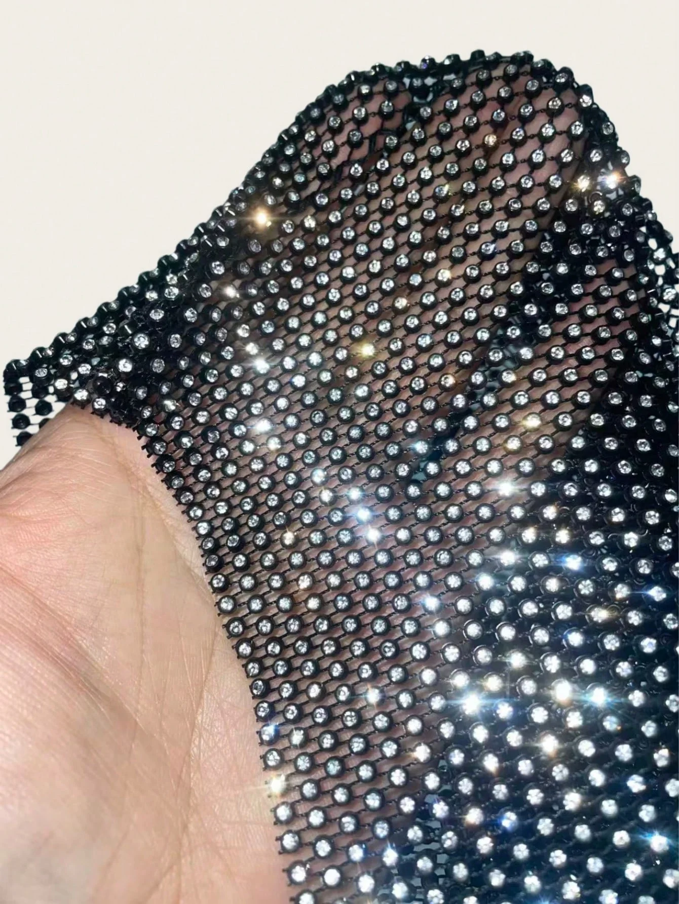 Glitzerndes Strass-Netz-Haltertop für Damen, sexy Kristall-Mesh-Backless-Camisole, Party-Club-Rave-Outfit, Festivalkleidung – Detail 6