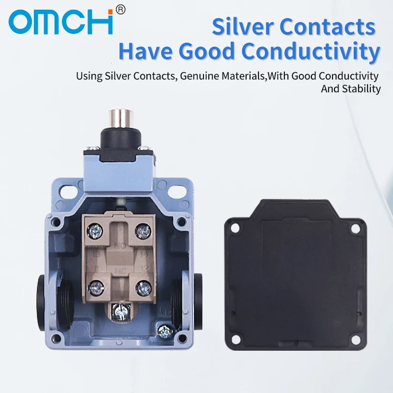 OMCH 1/5 قطعة الاتصال الفضي الذاتي إعادة تعيين مفتاح السفر مقاوم للماء LSA سلسلة 10A مفتاح حد الماكينة الصناعية
