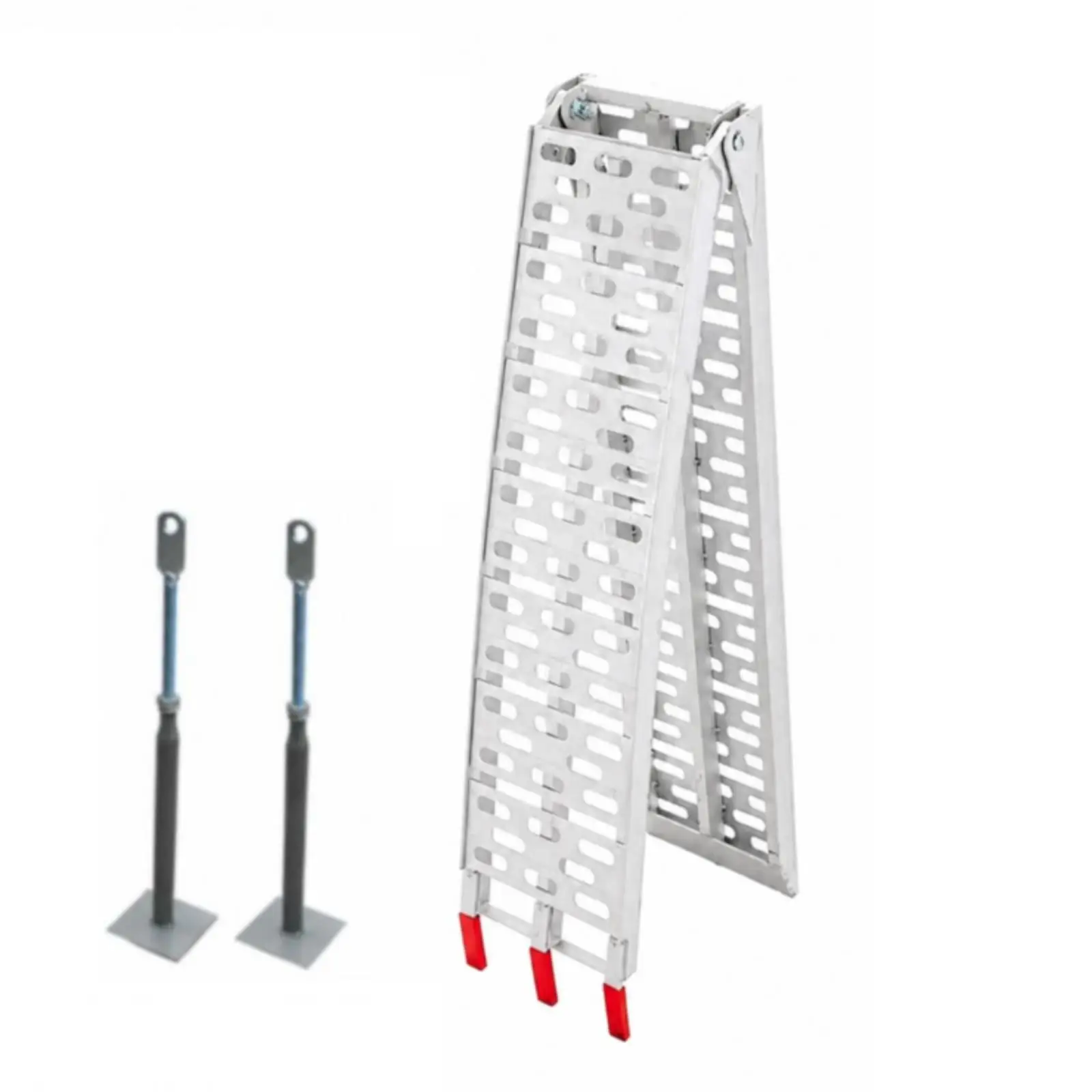 Anti Slip Aluminum Folding Motorcycle Ramp with Fastening Strap for Secure Loading Unloading
