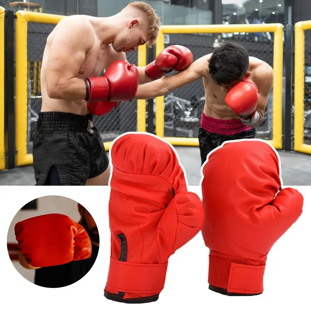

High Quality Red Boxing Gloves 10oz Breathable Sport Supplies Comfortable PVC Boxing Equipment Adult