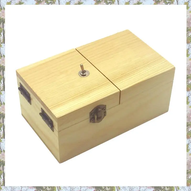 X18A-B Useless Box With Surprises Wooden Useless Box Fully Assembled  For Adults And Children Durable Easy To Use Light Wood