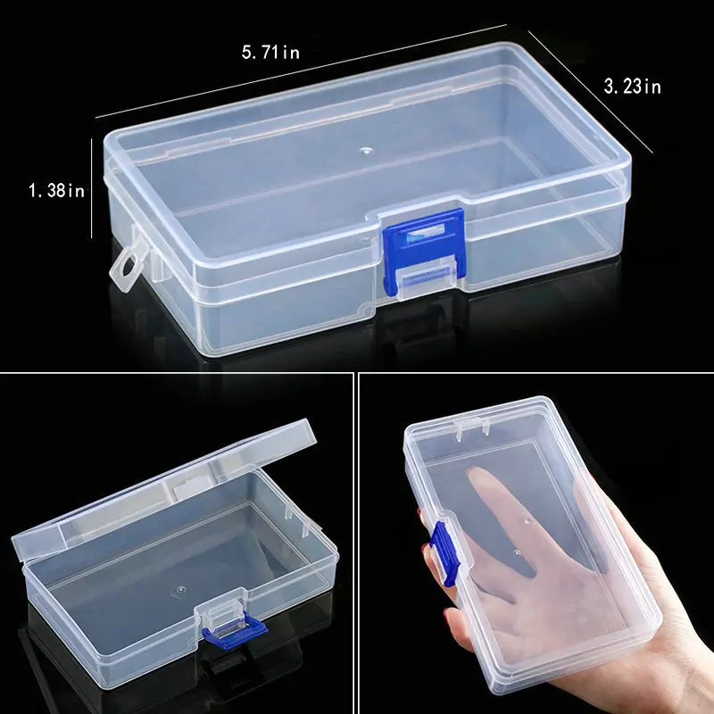 Transparante Plastic Opbergdoos Sieradendoos Compartiment Verstelbare Container Voor Kralen Oorbel Doos Voor Sieraden Rechthoek Box Case