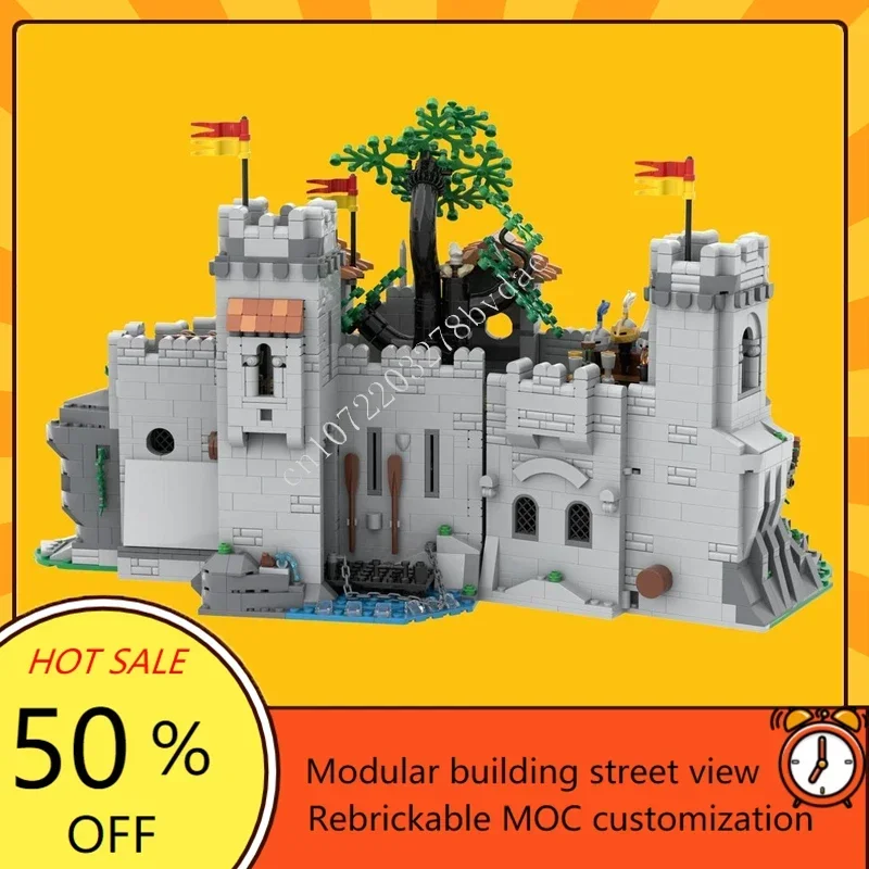 2925PCS MOC Medieval Castle Custom Puzzle Model Fortified Shire Technical Education DIY Assembly Set Toy For Child Holiday Gifts