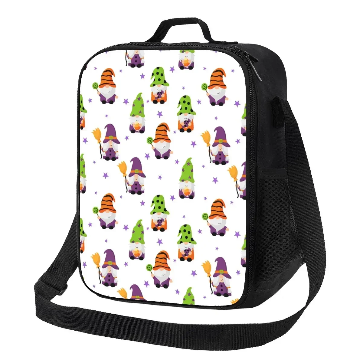 

Cute Halloween Gnomes Insulated Lunch Bag for Women Cooler Thermal Lunch Box Office Picnic Travel