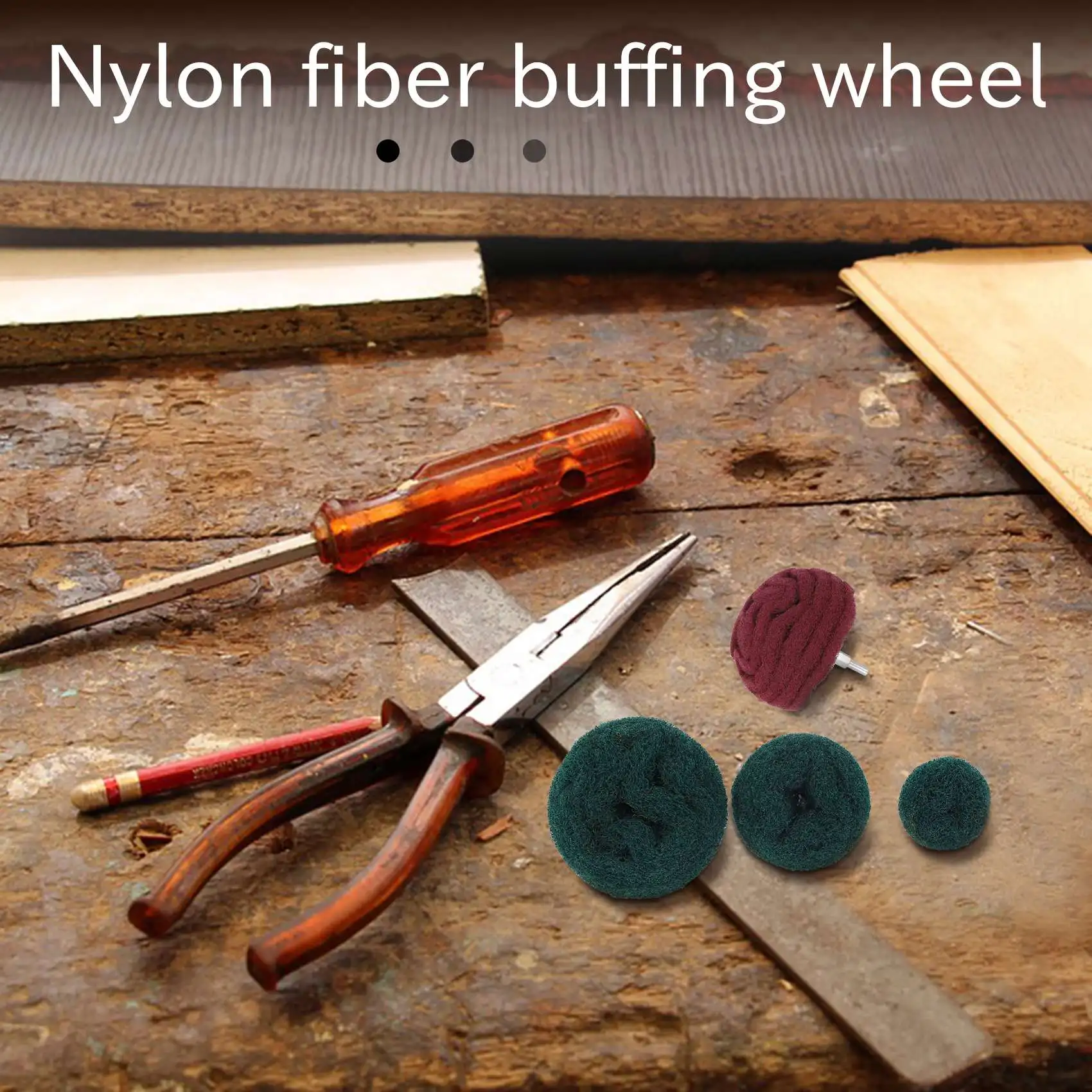 

ABHI-6 шт. устанавливаемая купольная шлифовальная швабра, полировальное колесо из нейлонового волокна для металла, дерева, зернистость 180 320