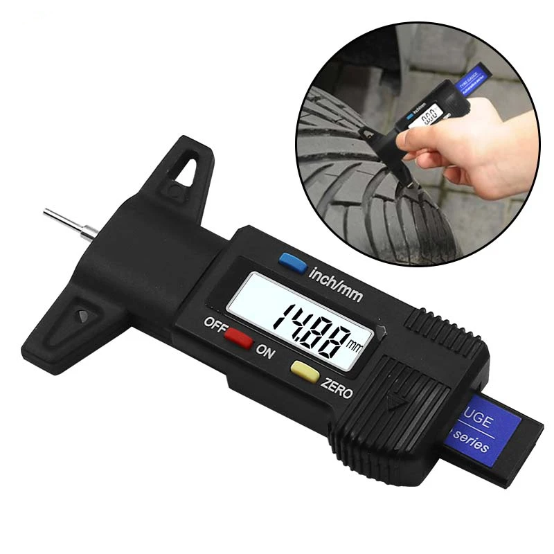 Digital Tread Brake Pad Shoe Car Tyre Gauge Depth Tester Precision Measuring Caliper Tools