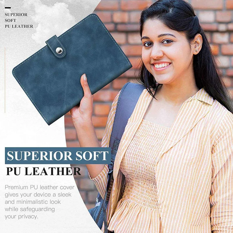 6 Ring Notebook Binder Notebook Binder Cover Blue With Clear Plastic A6 Binder Envelope Bag Blue