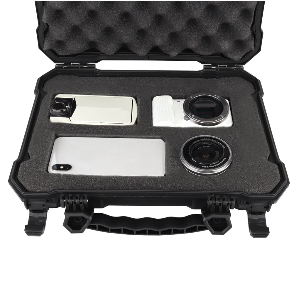 5L Waterproof Dustproof Tool Box 32Cm Black High Density Shockproof Sponge For Camera Digital Accessories Storage With