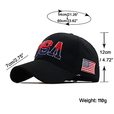 New Brand USA Flag Baseball Cap For Men Women Cotton Snapback Hat Unisex America Embroidery Hip Hop Caps Gorras Pet