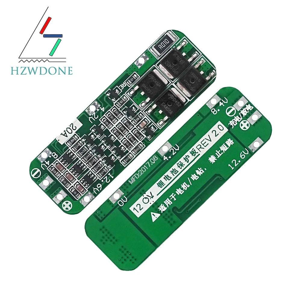 3S 20A Li-ion Lithium Battery 18650 Charger PCB BMS Protection Board For Drill Motor 12.6V Lipo Cell Module