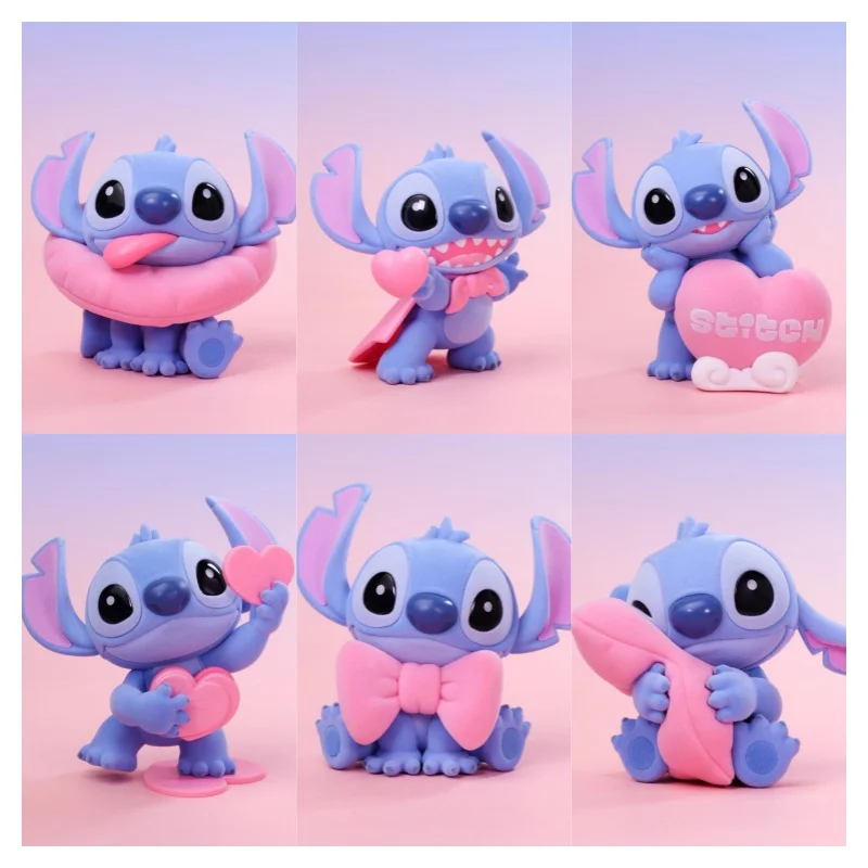 

Stitch Warm Pink Series New Products In Stock Blind Boxes Stitch Figurines Trendy Toys Gifts Ornaments Decorations