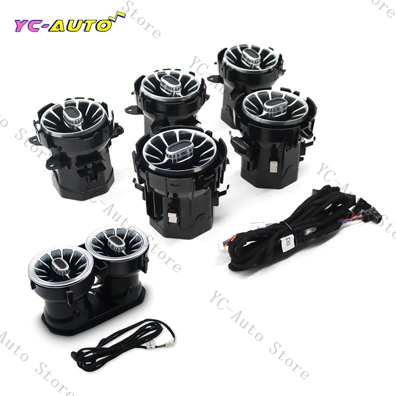 

Для Mercedes-Benz A CLA Class W177 W118 2019-2020 светодиодный кондиционер, вентиляционное отверстие, турбина, окружающее освещение, автомобильные аксессуары