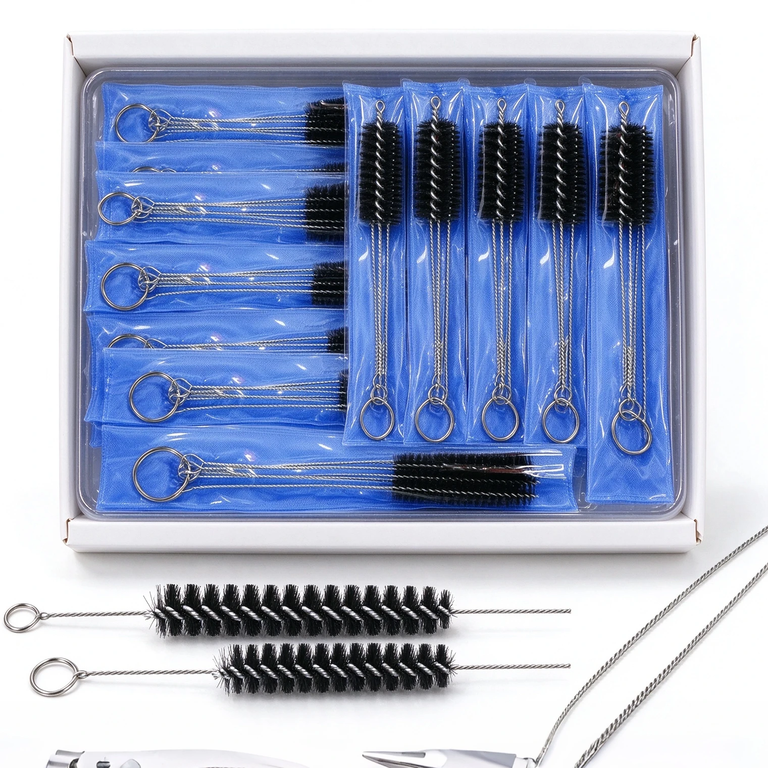 Tattoo tube brush Dirt Jet Remove Cleaning Needles Brushes Cleaner Tools for Automobile Motorcycle ATV Welder Carb Chainsaw