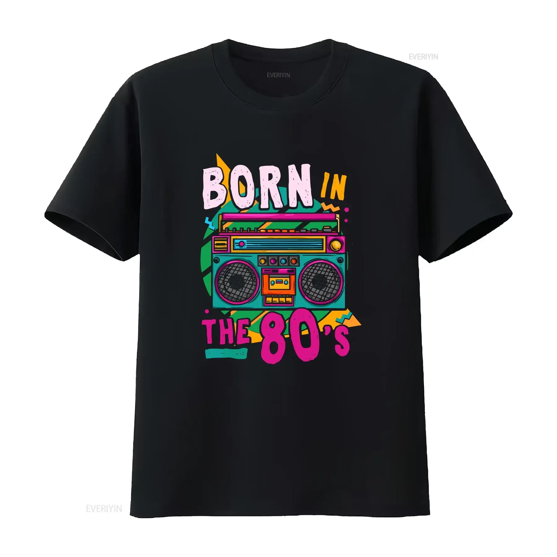 1980 80 s Eighties Birthday Retro T Shirt vintage Washed Soft Casual Versatile Slightly streetwear fashion Breathable