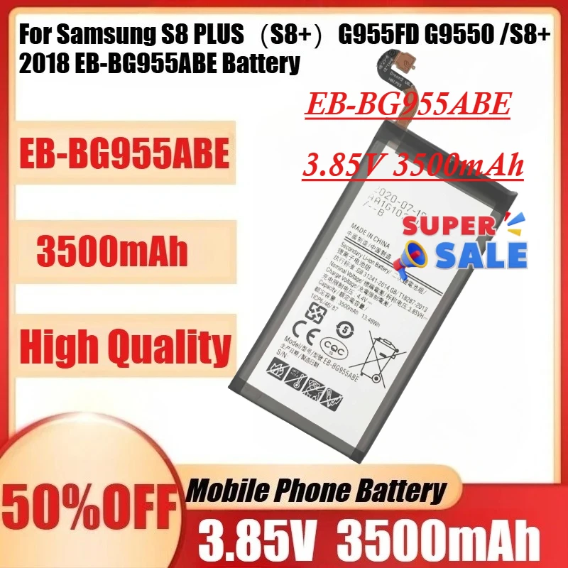 

For Samsung S8 PLUS（S8+）G955FD G9550 /S8+ 2018 EB-BG955ABE Battery+Tools New EB-BG955ABE 3.8V 3500mAh Battery