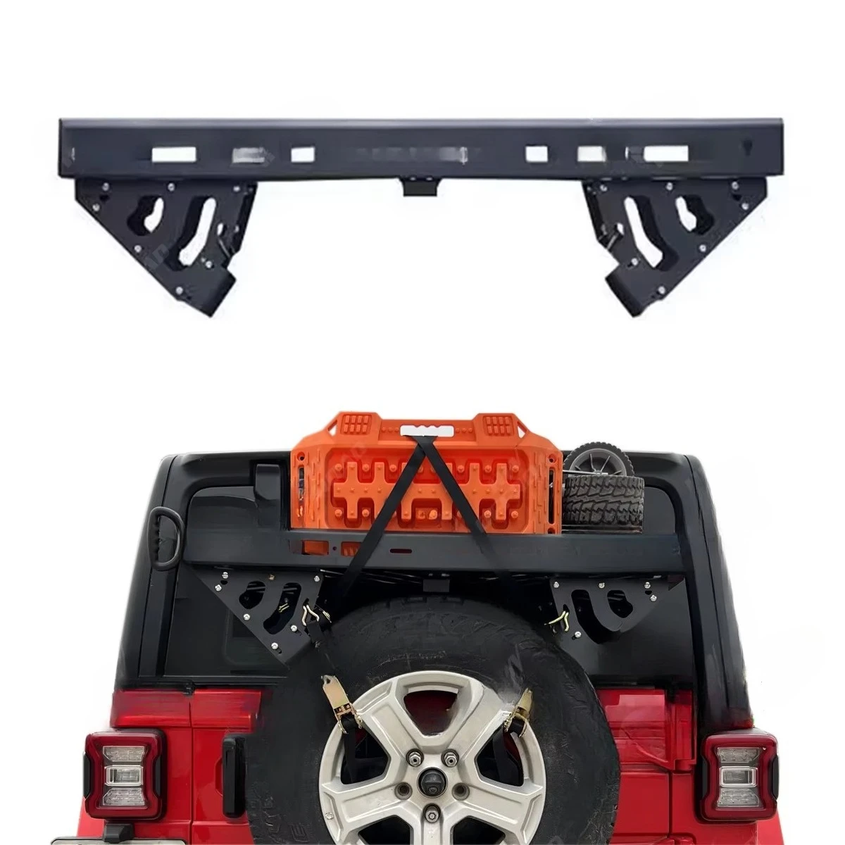 

4x4 комплект лотков для хранения запасных шин для Jeep Wrangler JL 2018-2024 JK 2007-2017, алюминиевый кронштейн расширения задней двери на заказ