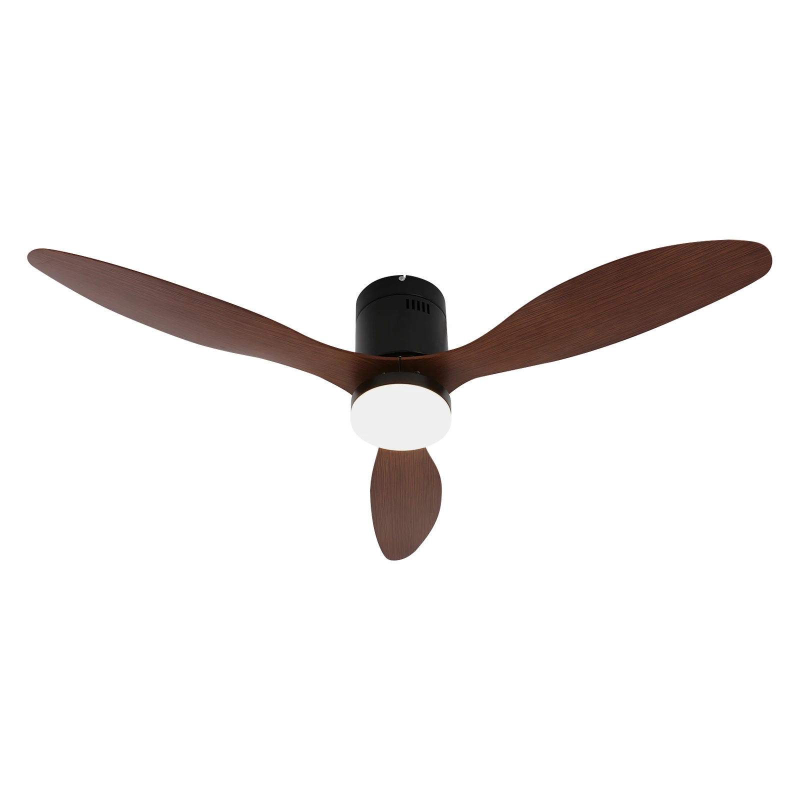 Modern Black and Brown Ceiling Fan Light: Sleek Design, Silent Operation, Remote Control, and Smart Timing for Ultimate Comfort