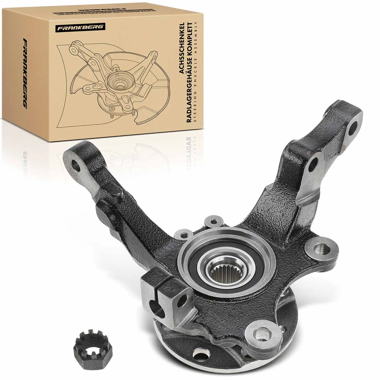 Frankberg 1x Stub Aswiel Lagerhuis Compleet Vooras Links Voor Opel Corsa C F08 F68 1.0L 2000-2009 5308023 V40-2094