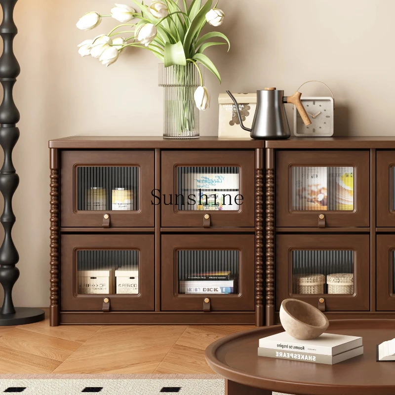 French solid wood combination TV, medieval style module, living room furniture, floor cabinet